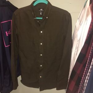 H&M Olive button down shirt